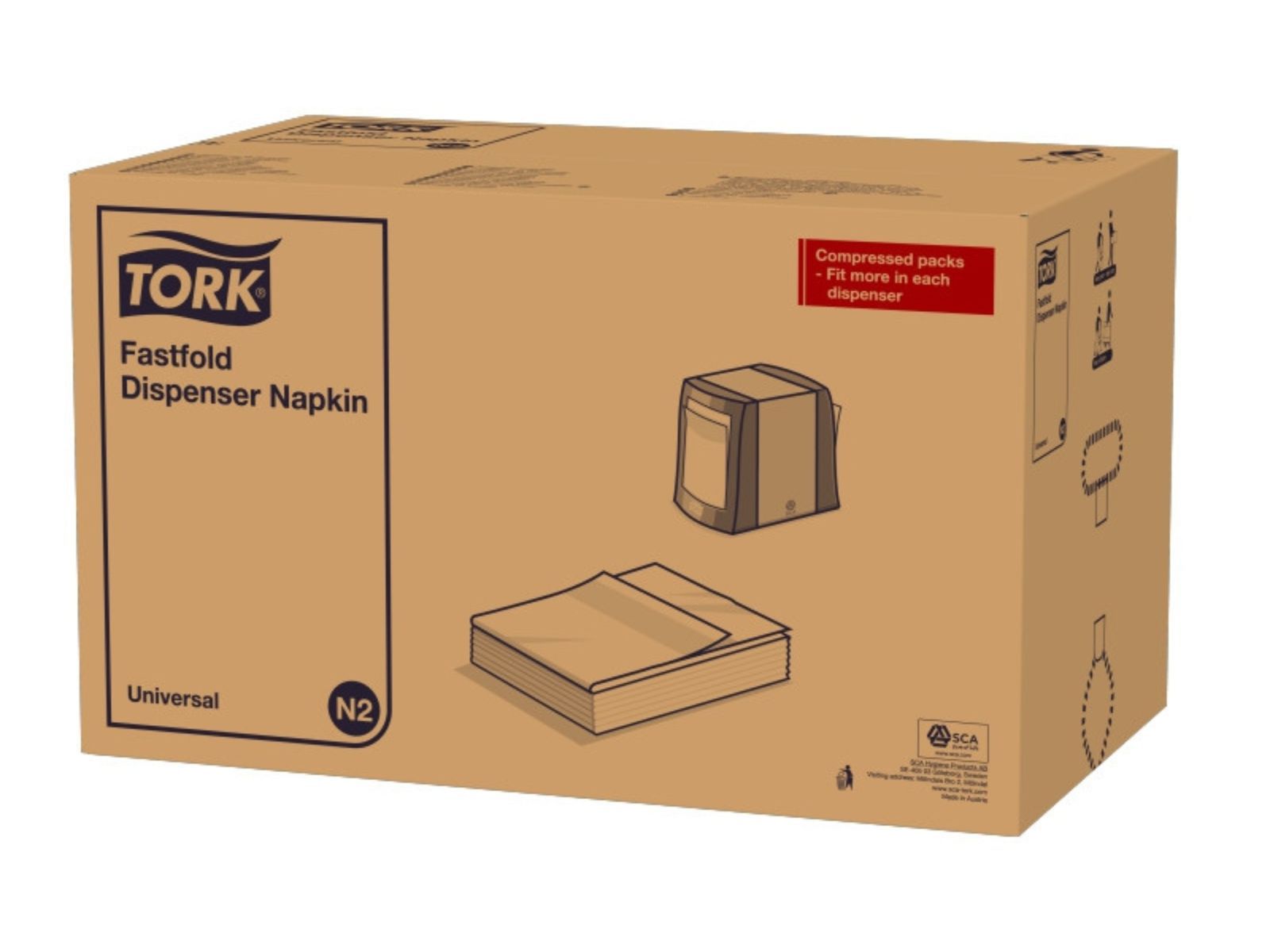 N2 Serwetka 10933 TORK FastFold Białe Karton 10800 Serwetek ( 36 x 300 )